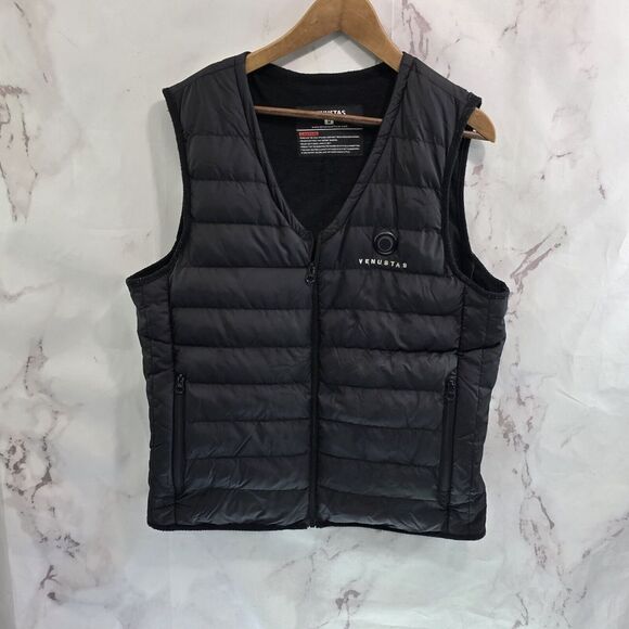 Venustas Vest Mens Medium Black Heated Puffer Insulated Warming Outdoor - Picture 1 of 12